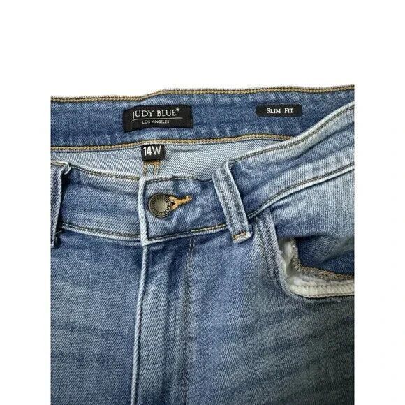 Judy Blue Jeans High Rise Slim Fit Size 14W - Picture 3 of 6